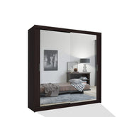 Chicago Wenge Wardrobe with Sliding & Mirror Doors - Fast UK Delivery